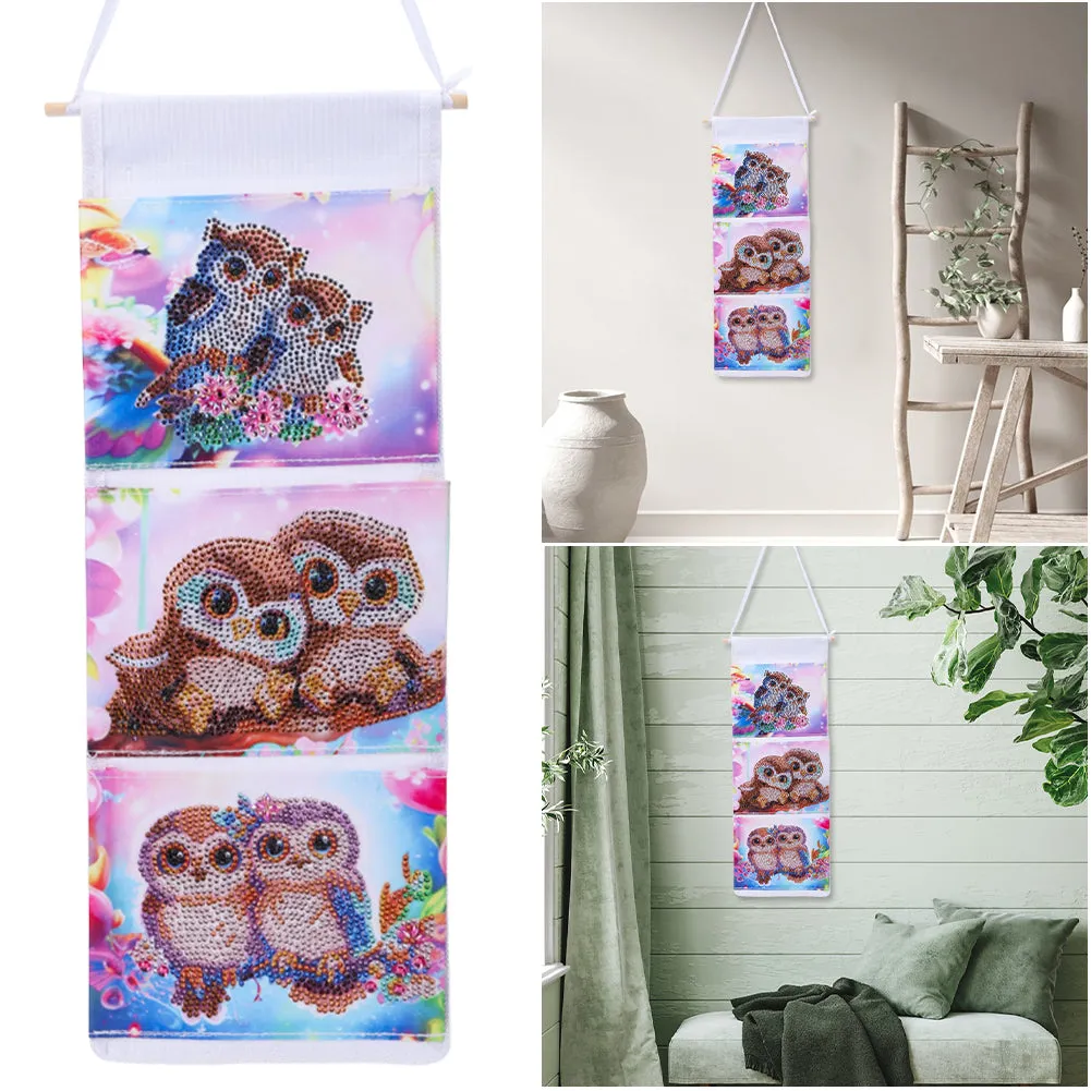 Special Shape DIY Diamond Painting Purses Diamond Art Clutch Bag(Owl On Branch)