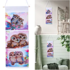 Special Shape DIY Diamond Painting Purses Diamond Art Clutch Bag(Owl On Branch)