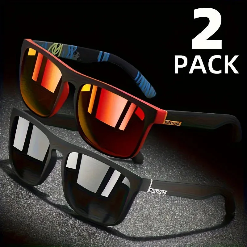 Square Polarized Sunglasses Anti-Glare Sun Shades