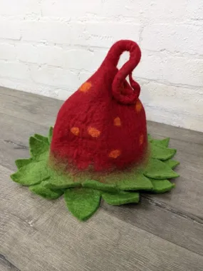 Strawberry Felt Party Hat