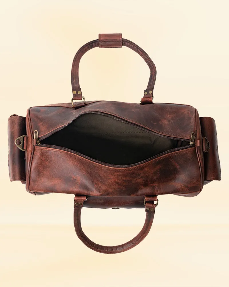 THE PRICY LEATHER DUFFLE BAG