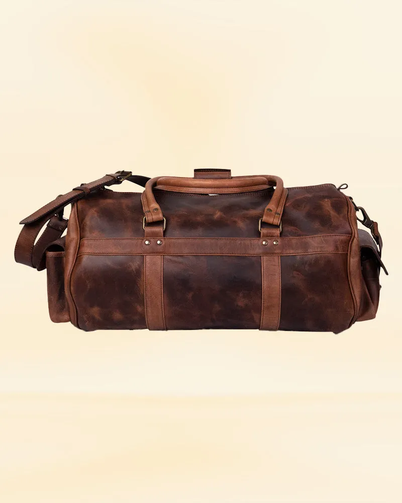 THE PRICY LEATHER DUFFLE BAG