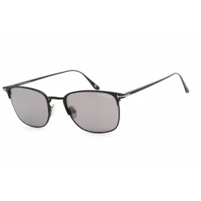 Tom Ford Men's Sunglasses - Matte Black Rectangular Metal Full Rim Frame | FT0851 02C