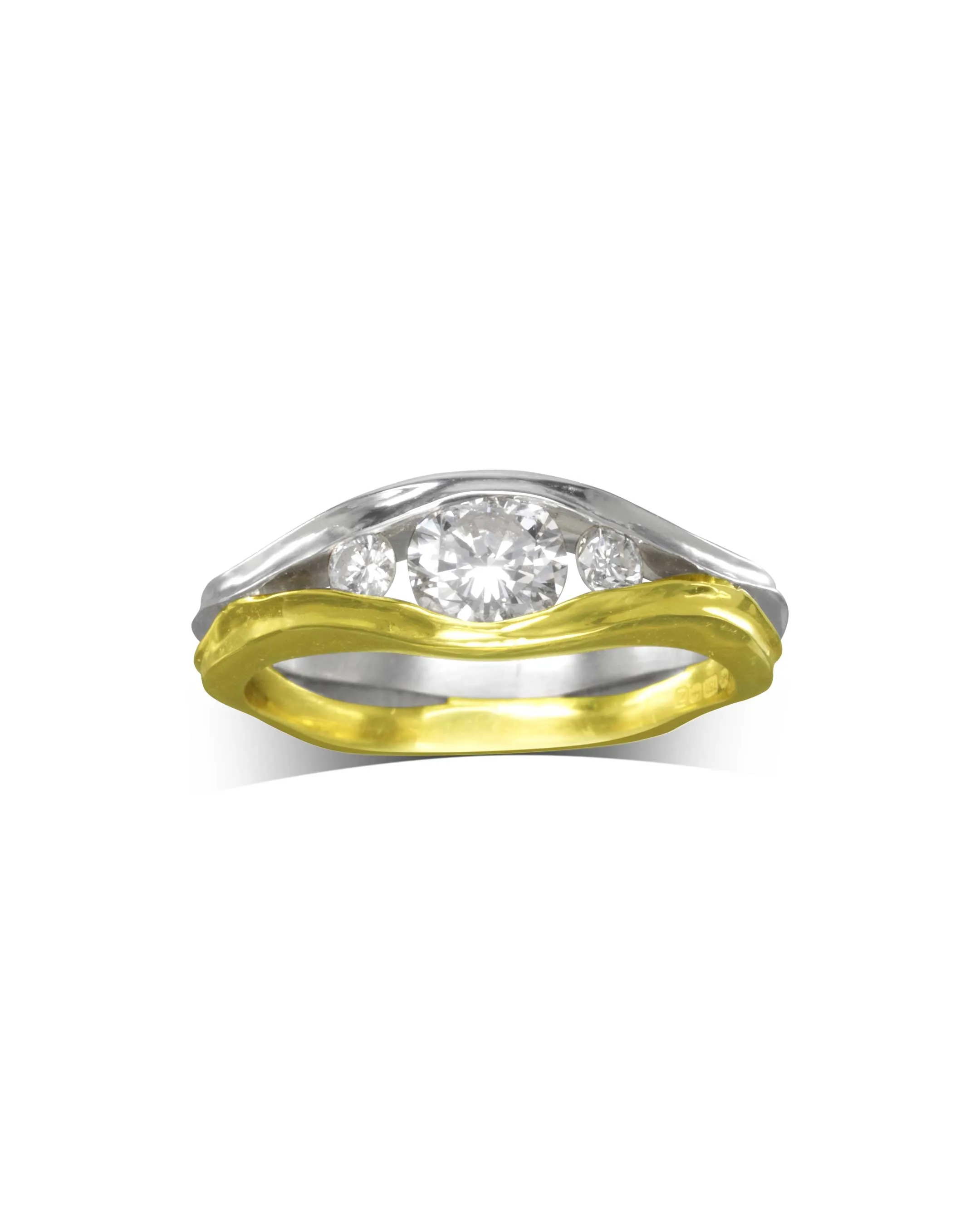 Trap Trilogy Diamond Engagement Ring