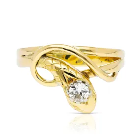 Victorian diamond snake ring