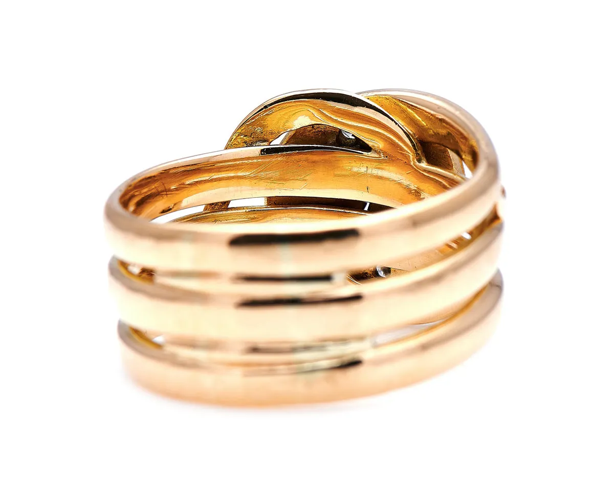 Victorian, French, 18ct gold, diamond snake ring