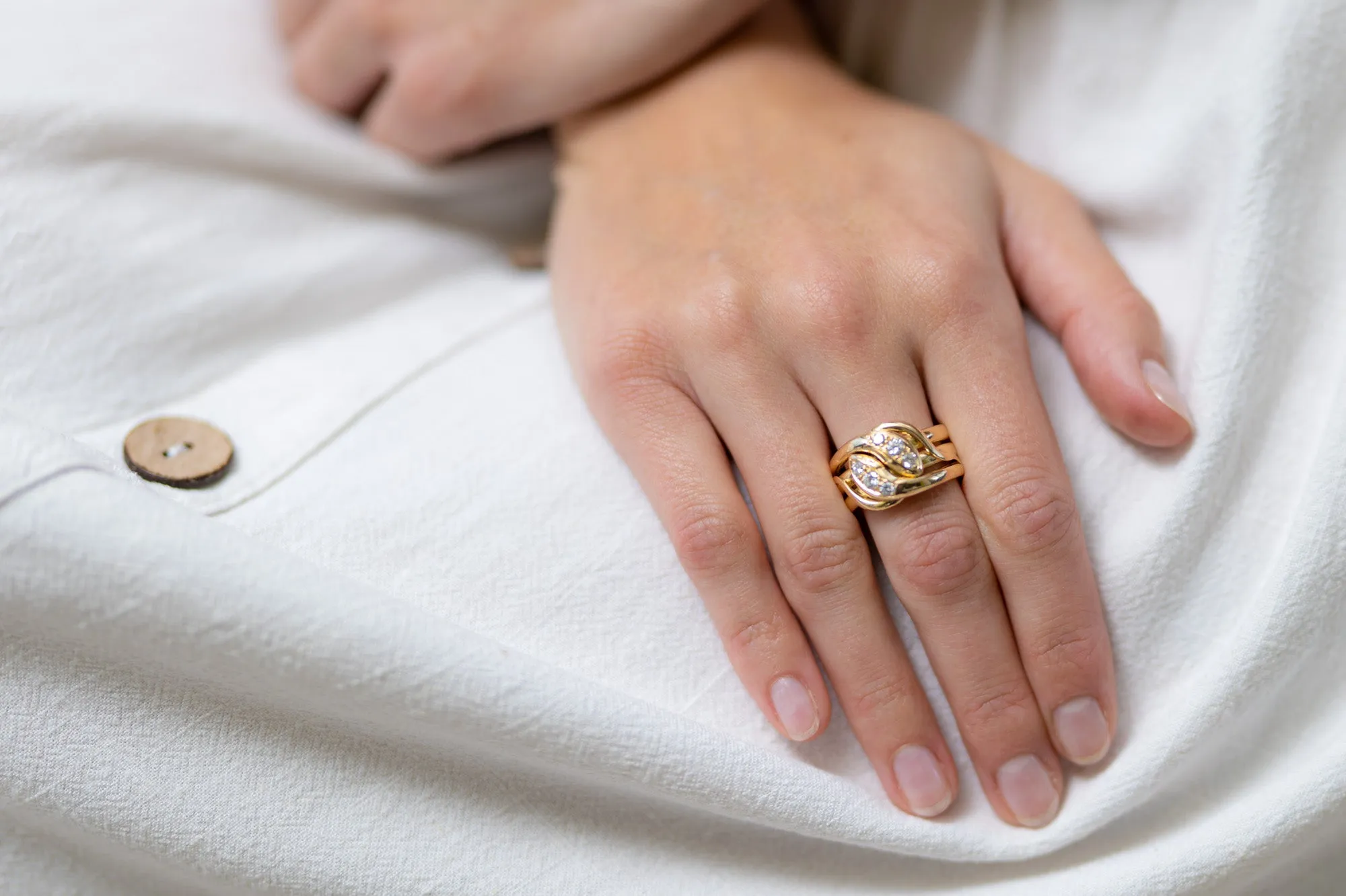Victorian, French, 18ct gold, diamond snake ring