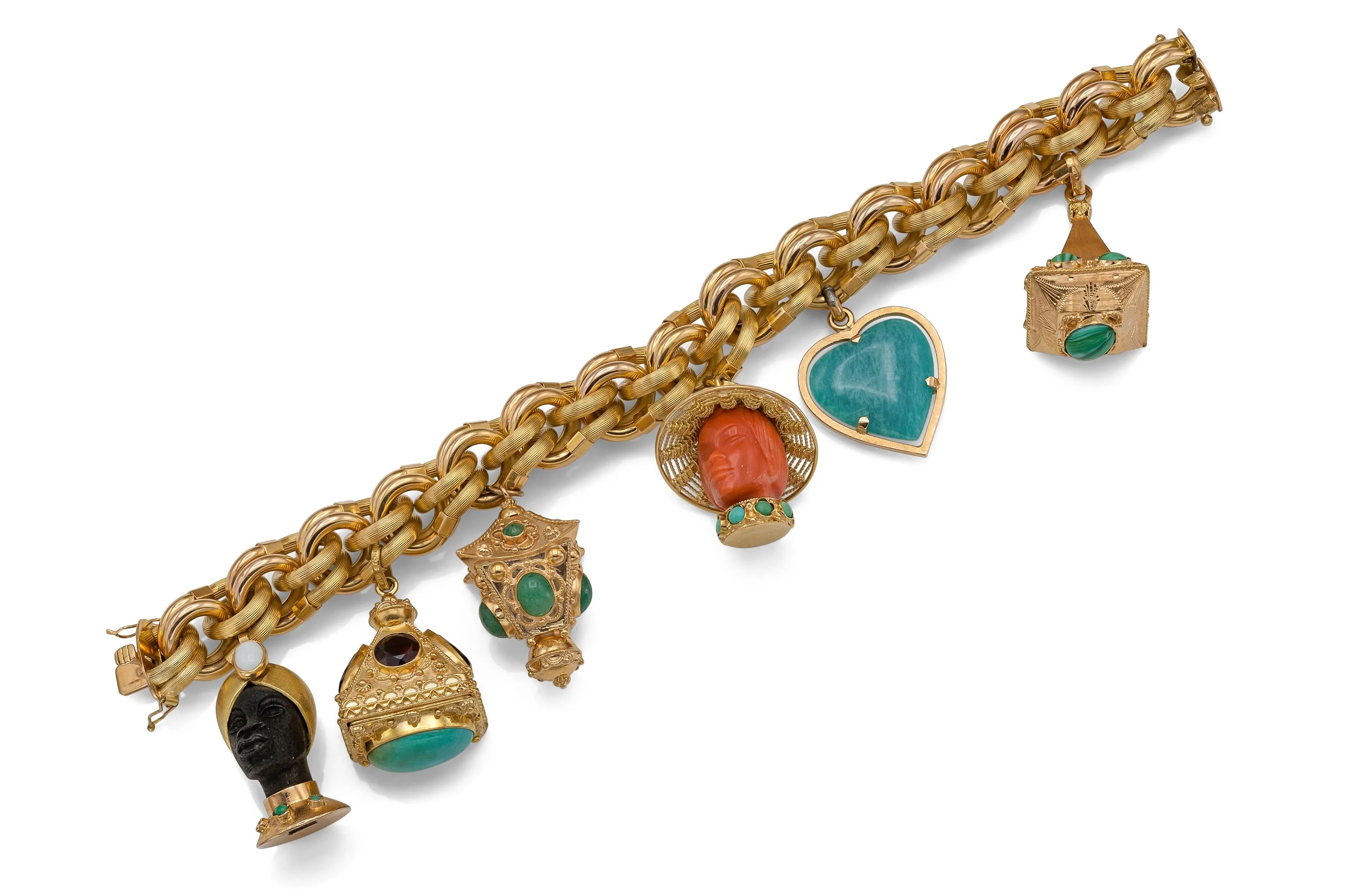 Vintage 1950s Chunky Charm Bracelet