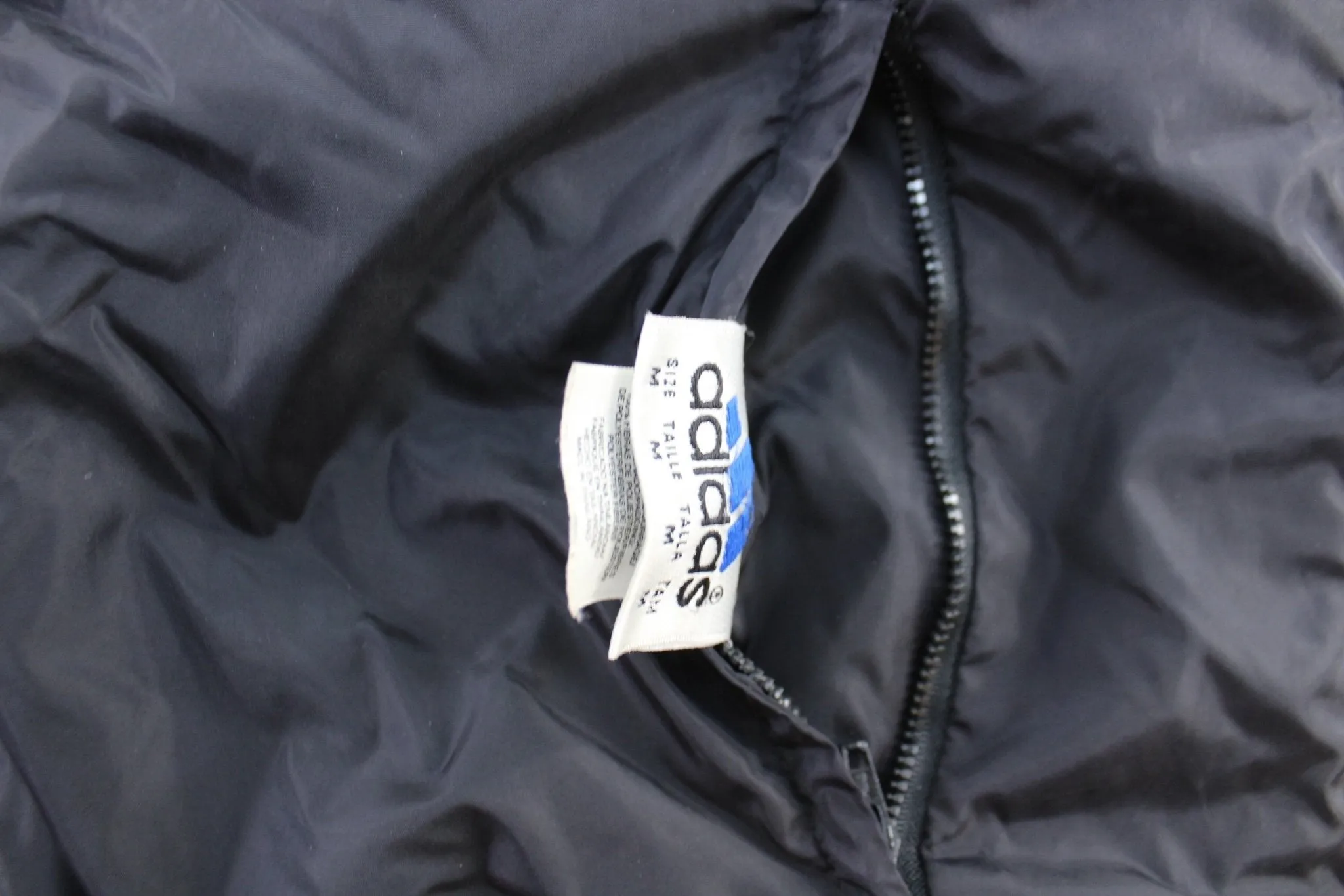 Vintage Adidas Embroidered Logo Reversible Hooded Zip Up Jacket