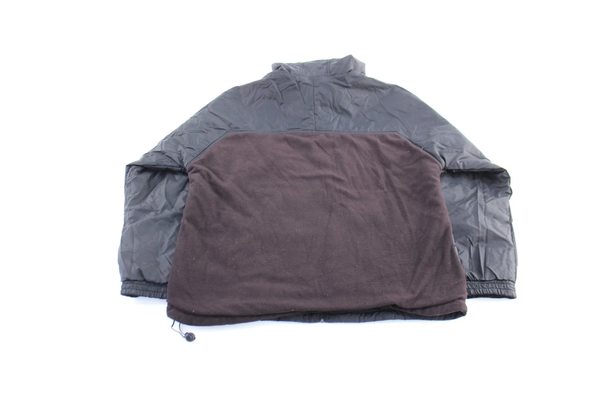 Vintage Adidas Embroidered Logo Reversible Hooded Zip Up Jacket
