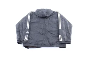 Vintage Adidas Embroidered Logo Reversible Hooded Zip Up Jacket