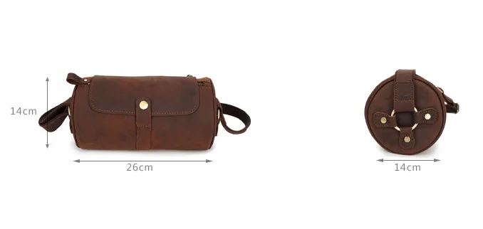Vintage Men's Leather Crossbody Bucket Bags M001