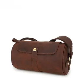 Vintage Men's Leather Crossbody Bucket Bags M001