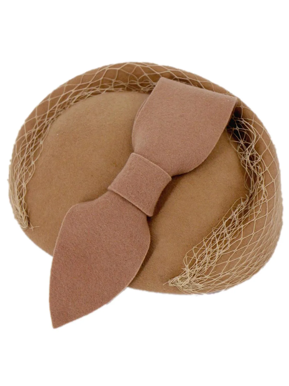 Vintage Style Camel Loop Decor Pillbox Hat