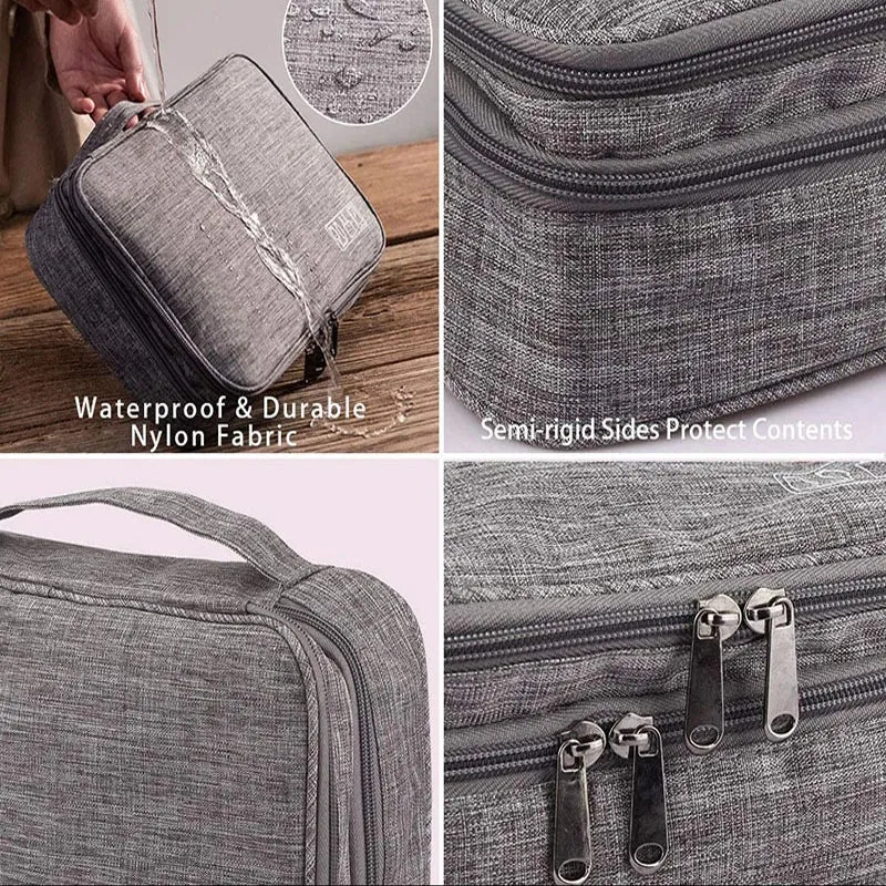 Waterproof Double-Layer Electronics Organizer Bag - Travel in Style and Efficiency