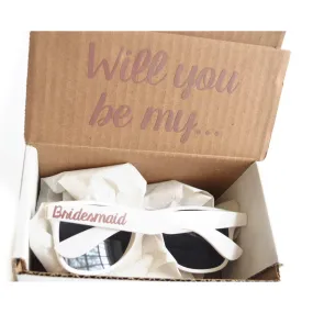 Will You Be My Bridesmaid Sunglasses Proposal Box