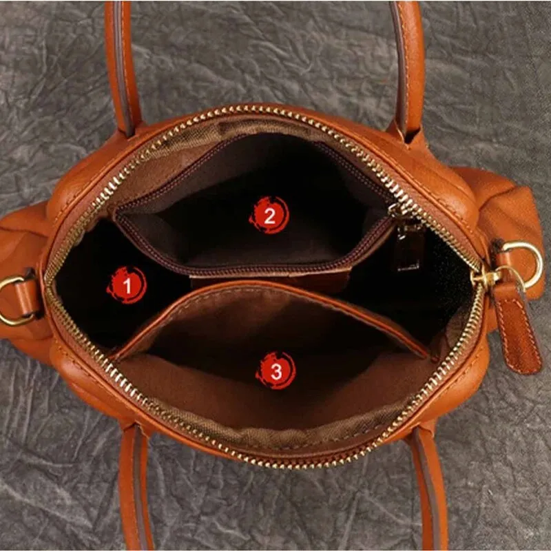 Women Retro Genuine Leather Handbag