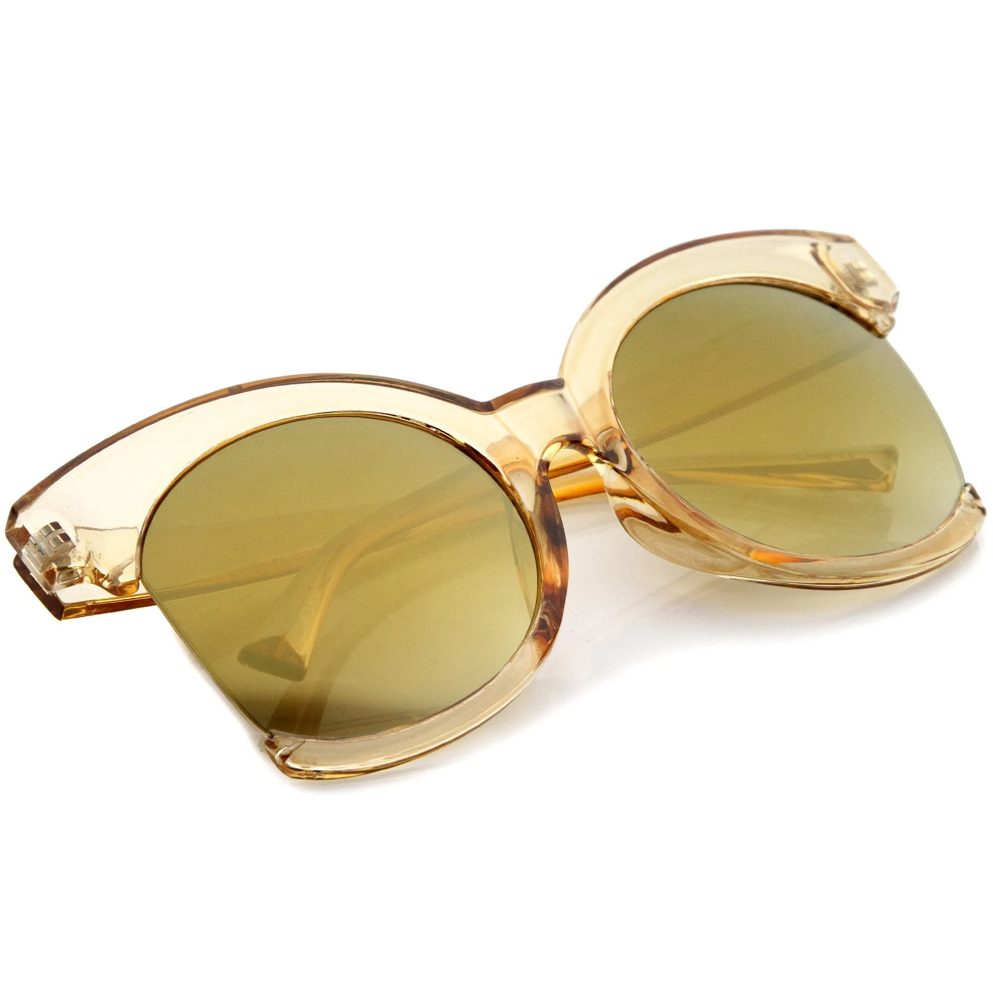 Women's Oversize Side Cut Transparent Sunglasses A492