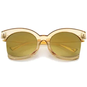 Women's Oversize Side Cut Transparent Sunglasses A492