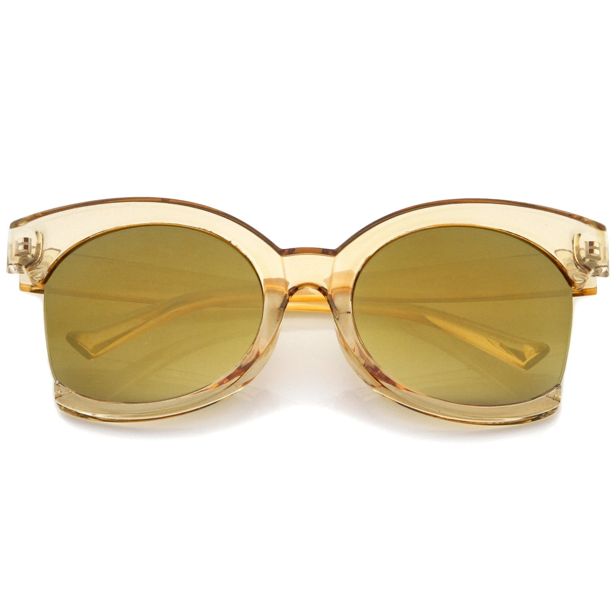 Women's Oversize Side Cut Transparent Sunglasses A492