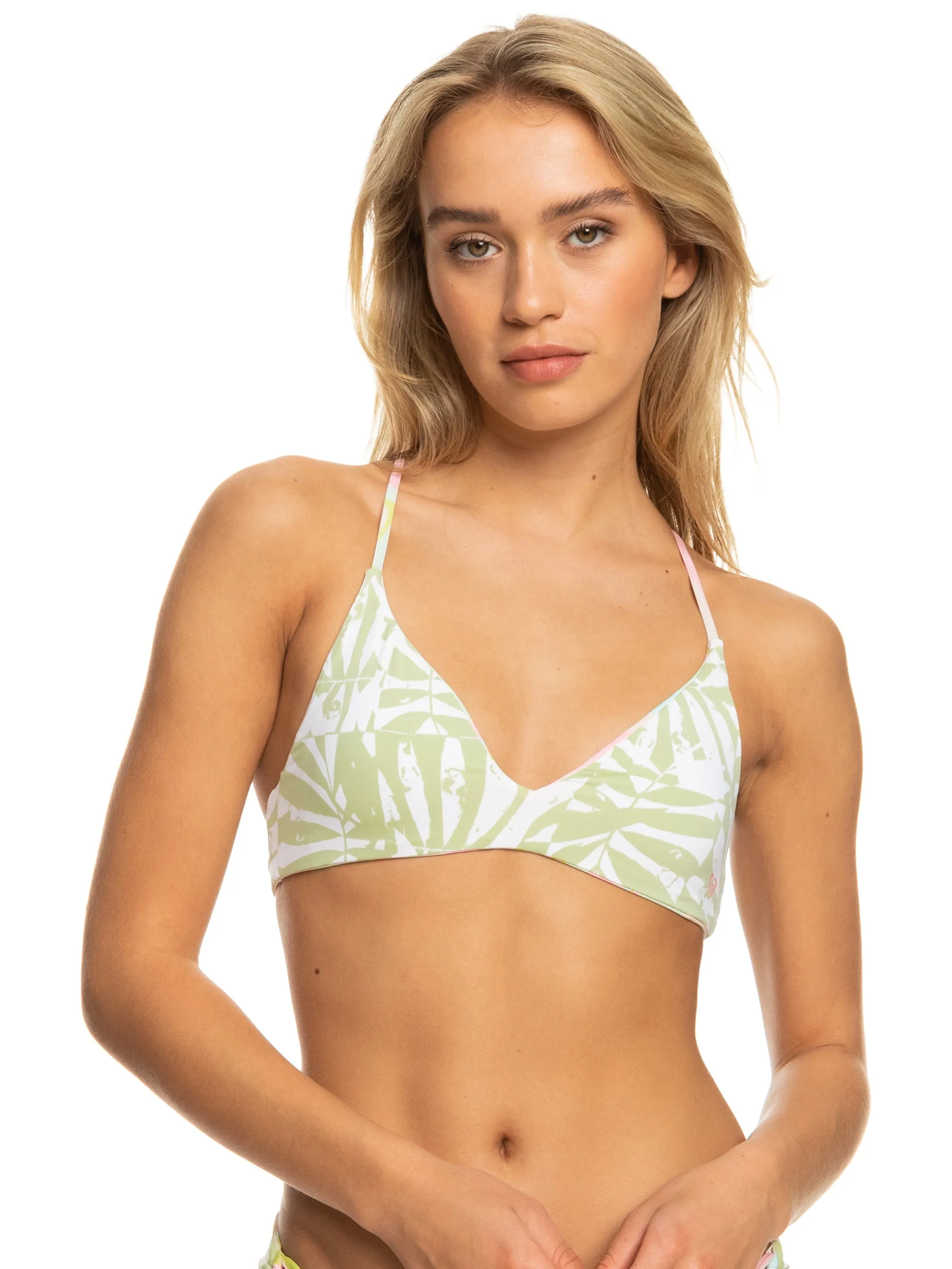 Womens Tropics Hype Reversible Athletic Triangle Bikini Top