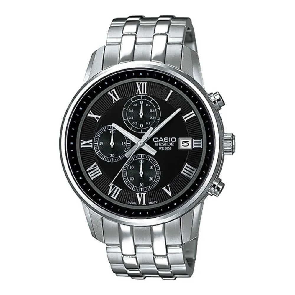 WW0463 Casio Beside Chronograph Stainless Steel Chain Watch BEM-511D-1AVDF