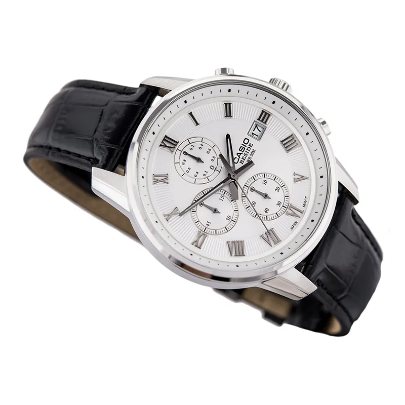 WW0619 Casio Beside Chronograph Leather Belt Watch BEM-511L-7AVDF