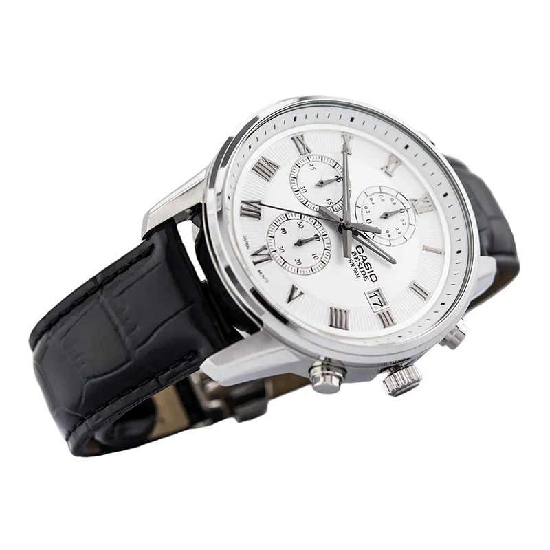 WW0619 Casio Beside Chronograph Leather Belt Watch BEM-511L-7AVDF