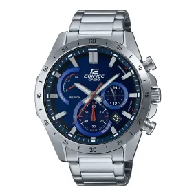 WW2009 Casio Edifice Chronograph Stainless Steel Silver Chain Watch EFR-573D-2AVUDF