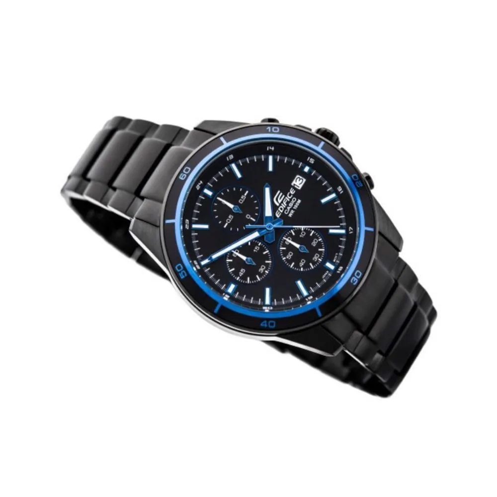 WW2037 Casio Edifice Chronograph Stainless Steel Black Chain Watch EFR-526BK-1A2VUDF