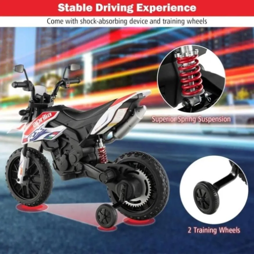 ZUN 12V Electric Kid Dirt Bike for Boys, Battery Powered Motorcycle for Kids, Off Road Motorbike Toy 26127766
